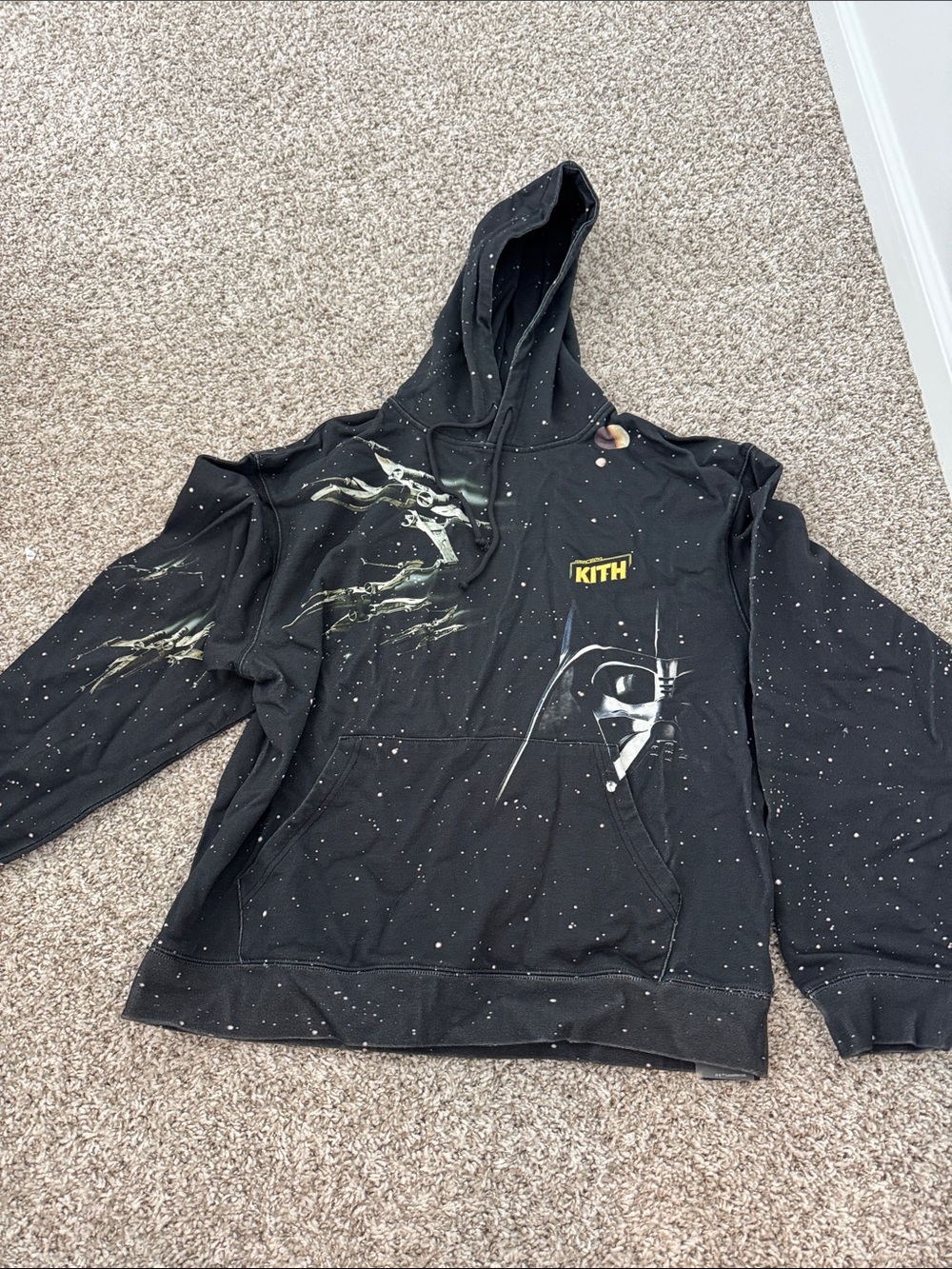 Kith Black Starfield Graphic Pullover Hoodie